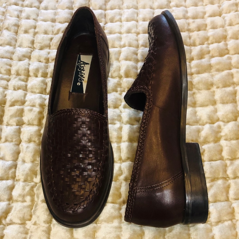 Brown Leather Loafers “Francine” by Artiva *NWOT*